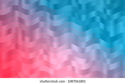 Light Blue, Red vector pattern with curved circles. Geometric illustration in marble style with gradient.  Marble design for your web site.