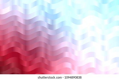 Light Blue, Red vector pattern with curved circles. Creative geometric illustration in marble style with gradient. New composition for your brand book.