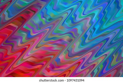 Light Blue, Red vector pattern with lamp shapes. Colorful illustration in abstract marble style with gradient. The template for cell phone backgrounds.