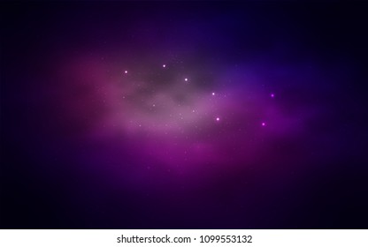 Light Blue, Red vector pattern with night sky stars. Modern abstract illustration with Big Dipper stars. Best design for your ad, poster, banner.