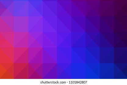 Light Blue, Red vector pattern with gradient triangles. Glitter abstract illustration with an elegant triangles. The template for cell phone's backgrounds.