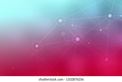 Light Blue, Red vector pattern with spheres, triangles. Modern abstract colorful illustration with spheres and lines. Pattern can be used as texture of wallpapers.