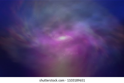 Light Blue, Red vector pattern with night sky stars. Space stars on blurred abstract background with gradient. Smart design for your business advert.
