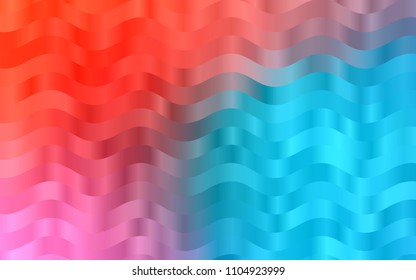 Light Blue, Red vector pattern with bent lines. Modern gradient abstract illustration with bandy lines. A new texture for your  ad, booklets, leaflets.