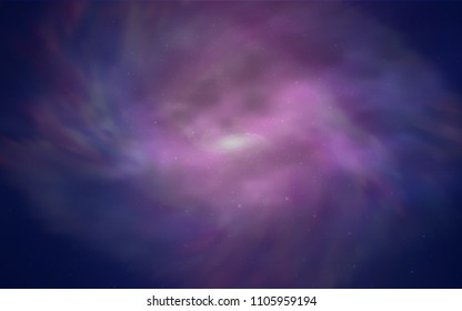 Light Blue, Red vector pattern with night sky stars. Blurred decorative design in simple style with galaxy stars. Template for cosmic backgrounds.