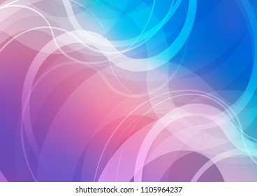 Light Blue, Red vector pattern with bent ribbons. Creative illustration in halftone marble style with gradient. Marble style for your business design.