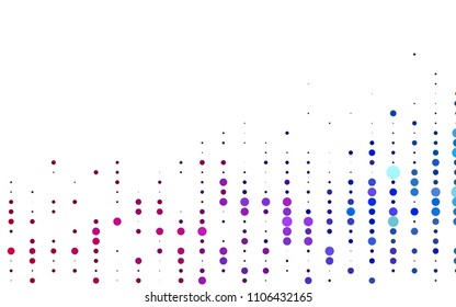 Light Blue, Red vector  pattern with spheres. Blurred bubbles on abstract background with colorful gradient. New design for ad, poster, banner of your website.