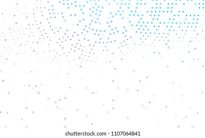 Light Blue, Red vector  pattern with spheres. Abstract illustration with colored bubbles in nature style. The pattern can be used for ads, leaflets of liquid.