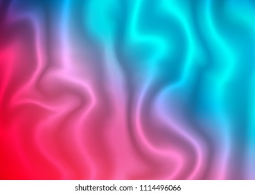 Light Blue, Red vector pattern with bent ribbons. Colorful illustration in abstract marble style with gradient. Marble design for your web site.