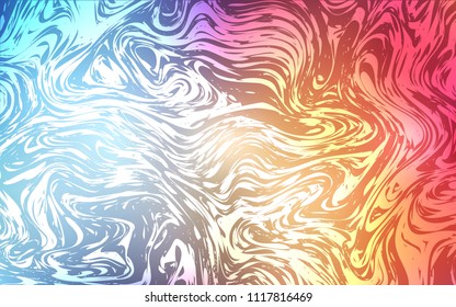 Light Blue, Red vector pattern with lava shapes. Creative illustration in halftone marble style with gradient. The elegant pattern for brand book.