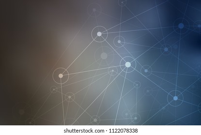 Light Blue, Red vector pattern with spheres, triangles. Modern abstract colorful illustration with spheres and lines. Pattern can be used for ads, leaflets.