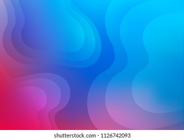 Light Blue, Red vector pattern with bubble shapes. Creative illustration in halftone marble style with gradient. A completely new template for your business design.