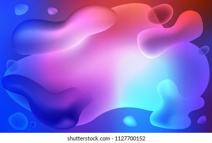 Light Blue, Red vector pattern with bubble shapes. Colorful abstract illustration with gradient lines. A completely new template for your business design.