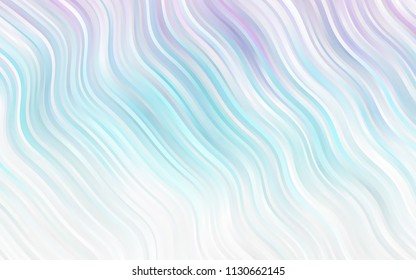 Light Blue, Red vector pattern with bent ribbons. Blurred geometric sample with gradient bubbles.  Marble design for your web site.