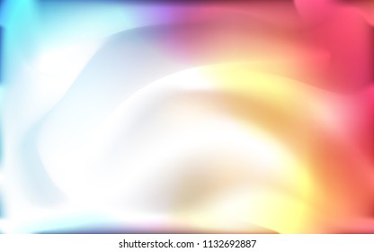 Light Blue, Red vector pattern with bent ribbons. A sample with blurred bubble shapes. The best blurred design for your business.