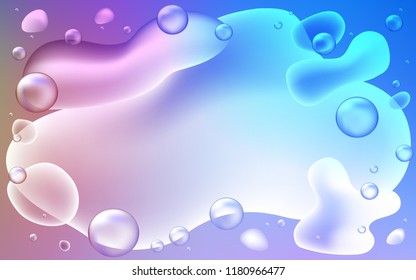 Light Blue, Red vector pattern with bent ribbons. Creative illustration in halftone memphis style with gradient. A completely new memphis design for your business.