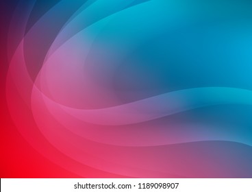 Light Blue, Red vector pattern with lines, ovals. Geometric illustration in marble style with gradient.  Brand new design for your ads, poster, banner.