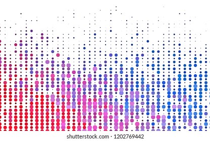 Light Blue, Red vector pattern with spheres. Illustration with set of shining colorful abstract circles. Pattern of water, rain drops.
