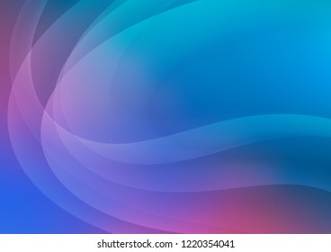 Light Blue, Red vector pattern with bent ribbons. An elegant bright illustration with gradient. The elegant pattern for brand book.