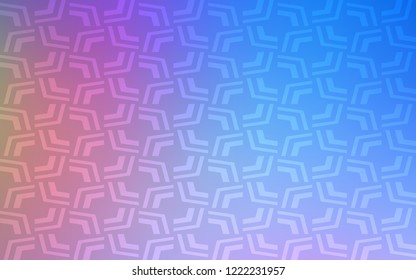 Light Blue, Red vector pattern with bent lines. An elegant bright illustration with gradient. A new texture for your  ad, booklets, leaflets.
