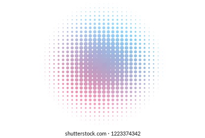 Light Blue, Red vector pattern with spheres. Beautiful colored illustration with blurred circles in nature style. Design for business adverts.