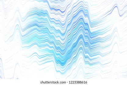 Light Blue, Red vector pattern with bent ribbons. Colorful abstract illustration with gradient lines. The best blurred design for your business.