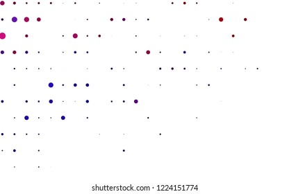 Light Blue, Red vector pattern with spheres. Abstract illustration with colored bubbles in nature style. Design for business adverts.