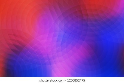 Light Blue, Red vector pattern with spheres. Glitter abstract illustration with blurred drops of rain. Pattern can be used for ads, leaflets.