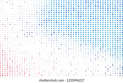 Light Blue, Red vector pattern with spheres. Illustration with set of shining colorful abstract circles. Pattern for ads, leaflets.