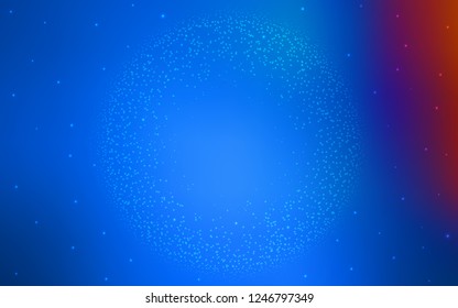 Light Blue, Red vector pattern with night sky stars. Modern abstract illustration with Big Dipper stars. Pattern for futuristic ad, booklets.