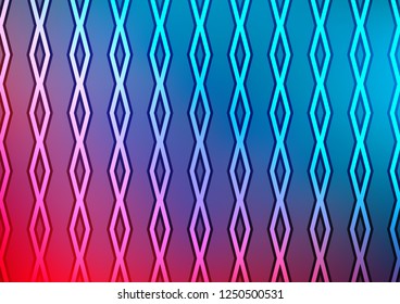 Light Blue, Red vector pattern with lines, rectangles. Glitter abstract illustration with colorful lines, rhombuses. Pattern for business booklets, leaflets.