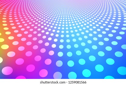 Light Blue, Red vector pattern with spheres. Blurred decorative design in abstract style with bubbles. Pattern can be used for ads, leaflets.