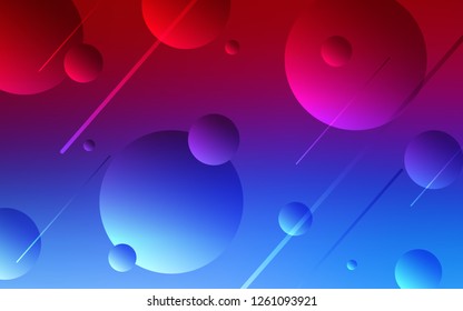 Light Blue, Red vector pattern with spheres. Modern abstract illustration with colorful water drops. Completely new template for your brand book.