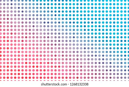 Light Blue, Red vector pattern with spheres. Blurred decorative design in abstract style with bubbles. Template for your brand book.