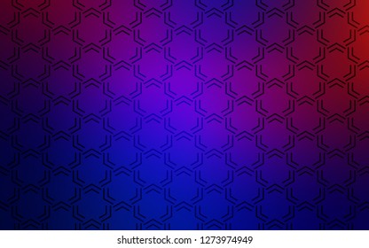 Light Blue, Red vector pattern with sharp lines. Lines on blurred abstract background with gradient. Template for your beautiful backgrounds.