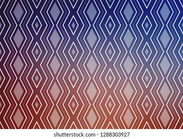 Light Blue, Red vector pattern with lines, rectangles. Colorful illustration with lines, cubes on abstract template. Smart design for your business advert.