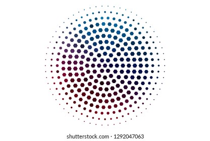 Light Blue, Red vector pattern with colorful hexagons. Colorful hexagons on white backdrop. Pattern can be used for landing pages.