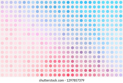 Light Blue, Red vector pattern with spheres. Modern abstract illustration with colorful water drops. Design for business adverts.