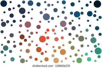 Light Blue, Red vector  pattern with spheres. Glitter abstract illustration with blurred drops of rain. Design for poster, banner of websites.
