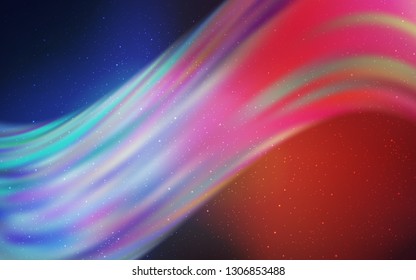 Light Blue, Red vector pattern with night sky stars. Modern abstract illustration with Big Dipper stars. Smart design for your business advert.