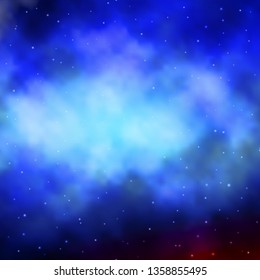 Light Blue, Red vector pattern with abstract stars. Shining colorful illustration with small and big stars. Design for your business promotion.