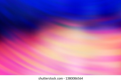 Light Blue, Red vector pattern with lines. Creative illustration in halftone style with gradient. A completely new template for your design.