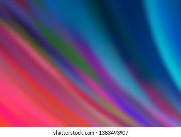 Light Blue, Red vector pattern with curved circles. Geometric illustration in marble style with gradient.  Brand new design for your ads, poster, banner.