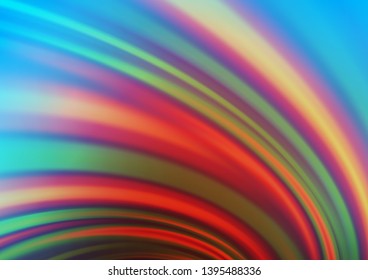 Light Blue, Red vector pattern with liquid shapes. Creative geometric illustration in marble style with gradient. The best blurred design for your business.