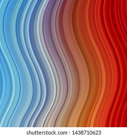 Light Blue, Red vector pattern with lines. Abstract illustration with bandy gradient lines. Smart design for your promotions.