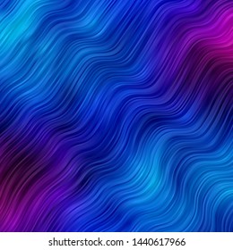 Light Blue, Red vector pattern with curves. Illustration in abstract style with gradient curved.  Pattern for commercials, ads.