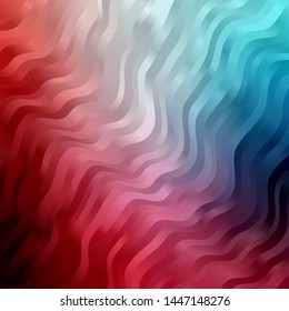 Light Blue, Red vector pattern with lines. Colorful illustration in abstract style with bent lines. Best design for your ad, poster, banner.