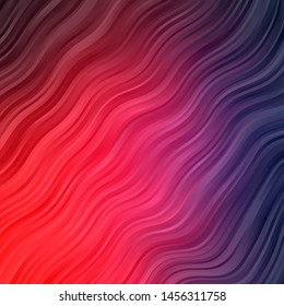 Light Blue, Red vector pattern with lines. Colorful abstract illustration with gradient curves. Pattern for commercials, ads.