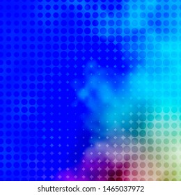 Light Blue, Red vector pattern with circles. Abstract colorful disks on simple gradient background. New template for your brand book.