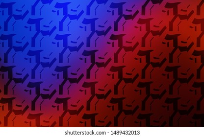 Light Blue, Red vector pattern with lines. Creative illustration in halftone style with gradient. A completely new design for your business.